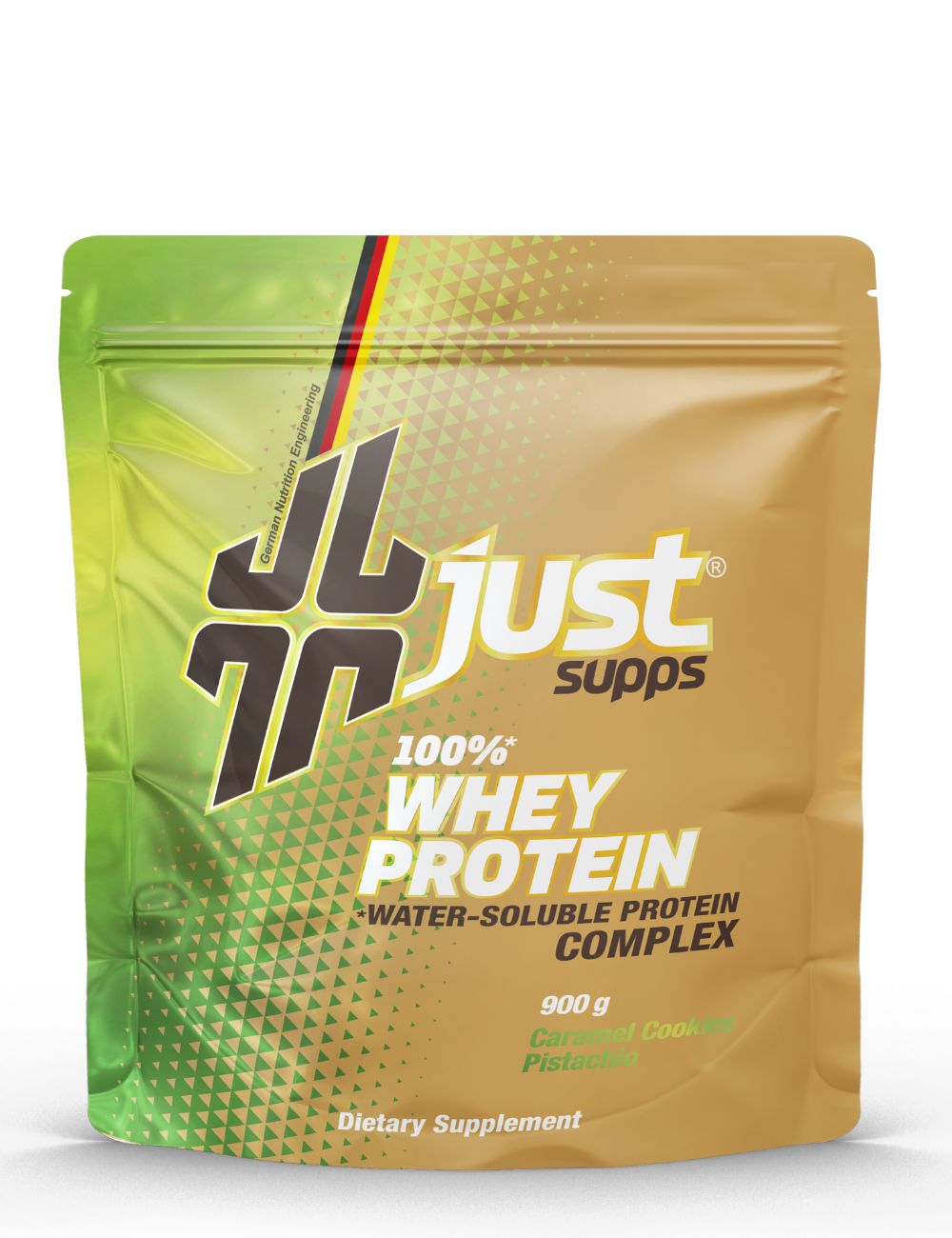 Just Whey Protein (Doypack)__Caramelisierter Butterkeks mit Pistazie__900g__01