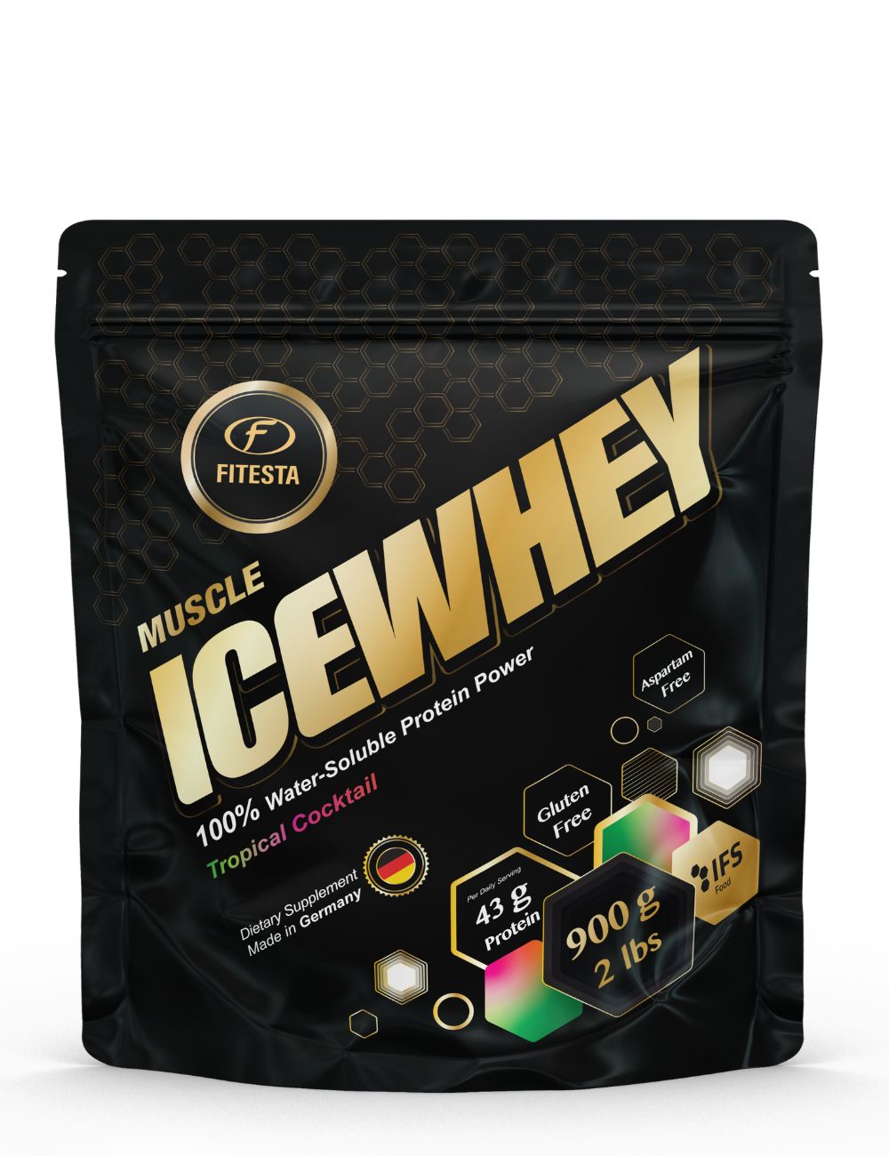 Muscle Ice Whey (Doypack)__Kokos-Ananas-Erdbeere-Banane__900g__01