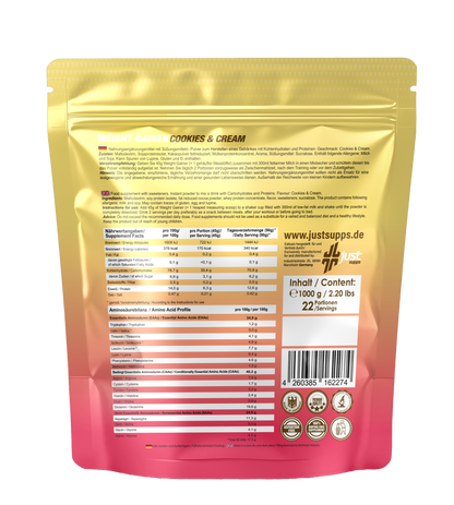 Just Weight Gainer (Doypack)__Erdbeer-Banane__1000g__02