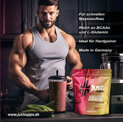 Just Weight Gainer (Doypack)__Erdbeer-Banane__1000g__03