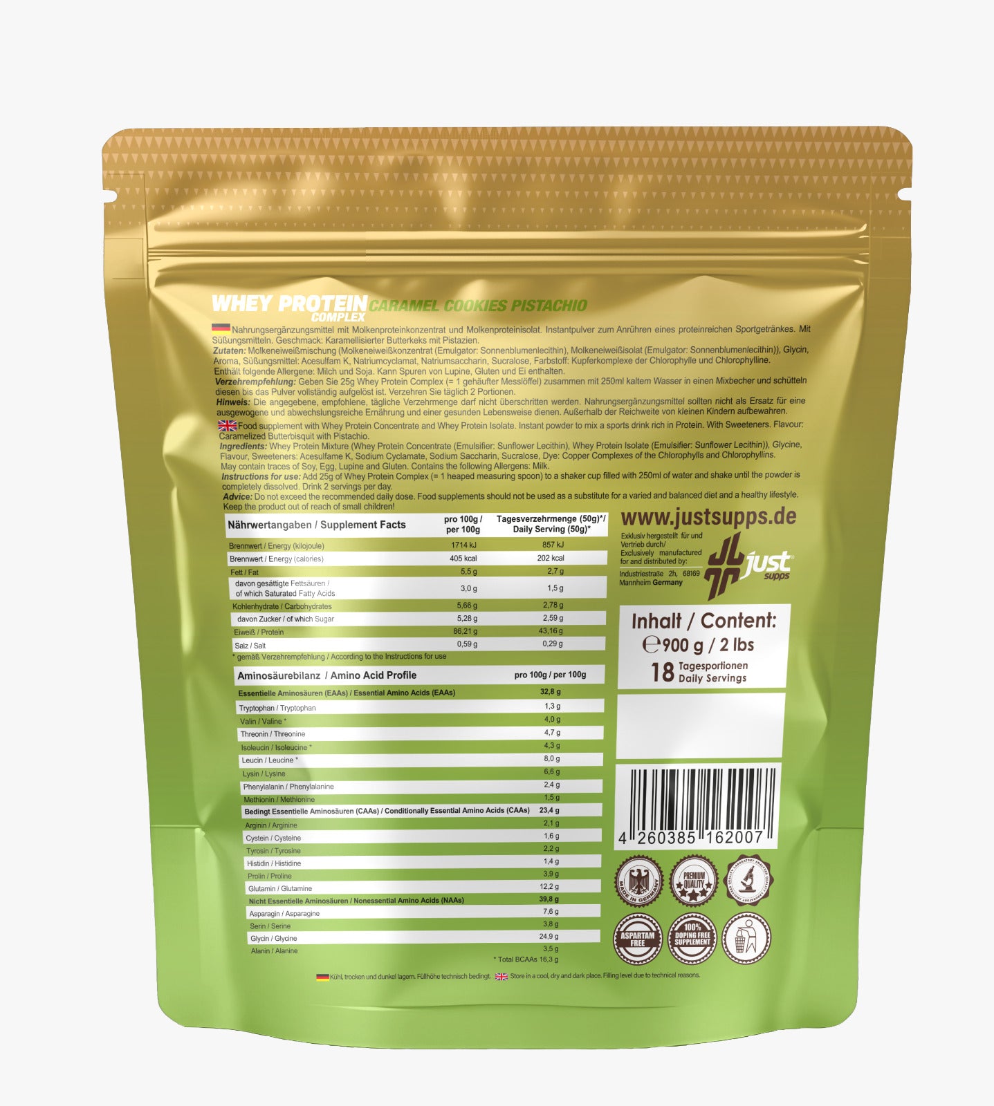Just Whey Protein (Doypack)__Caramelisierter Butterkeks mit Pistazie__900g__02