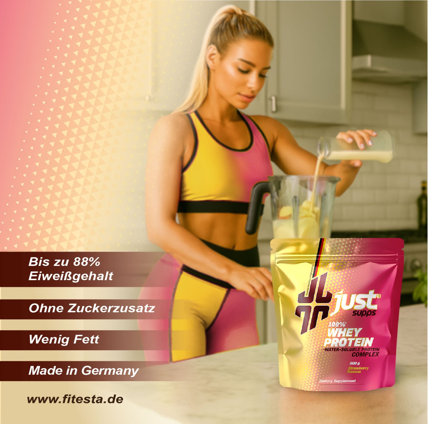 Just Whey Protein (Doypack)__Erdbeer-Banane__900g__03
