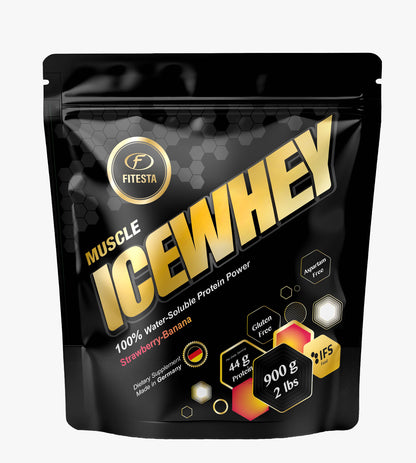 Muscle Ice Whey (Doypack)__Erdbeer-Banane__900g__01