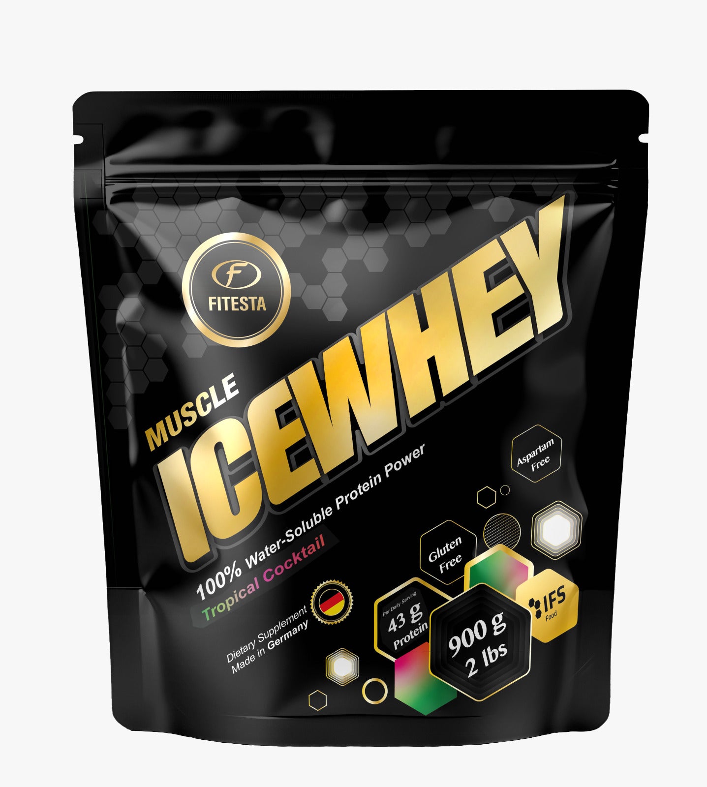 Muscle Ice Whey (Doypack)__Kokos-Ananas-Erdbeere-Banane__900g__01